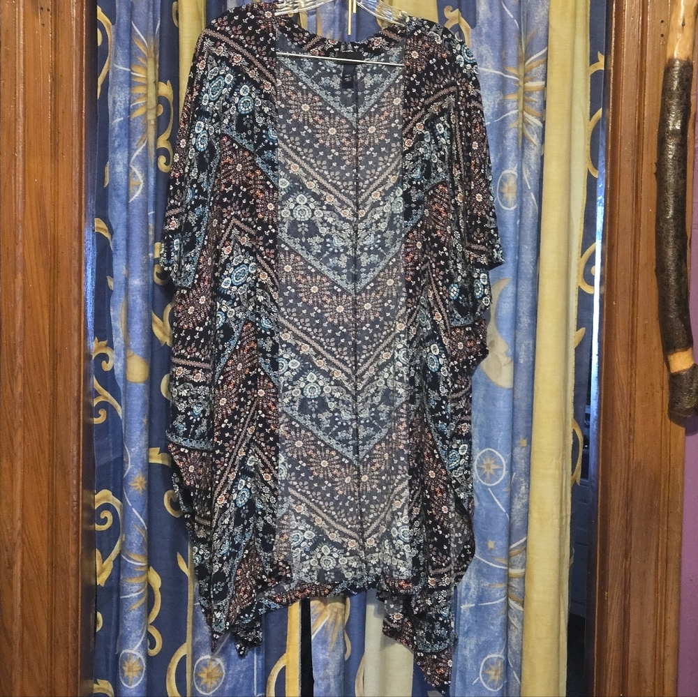 Scoop Bohemian Patterned Kimono Size M/L - image 3